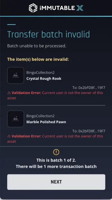 Example Validation Error Example Validation Error