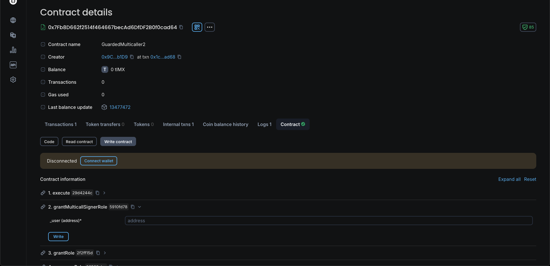 Minting permissions on a token contract