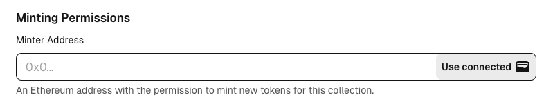 Minting permissions for crafting