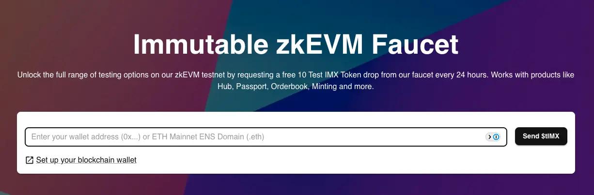 Connected wallet faucet