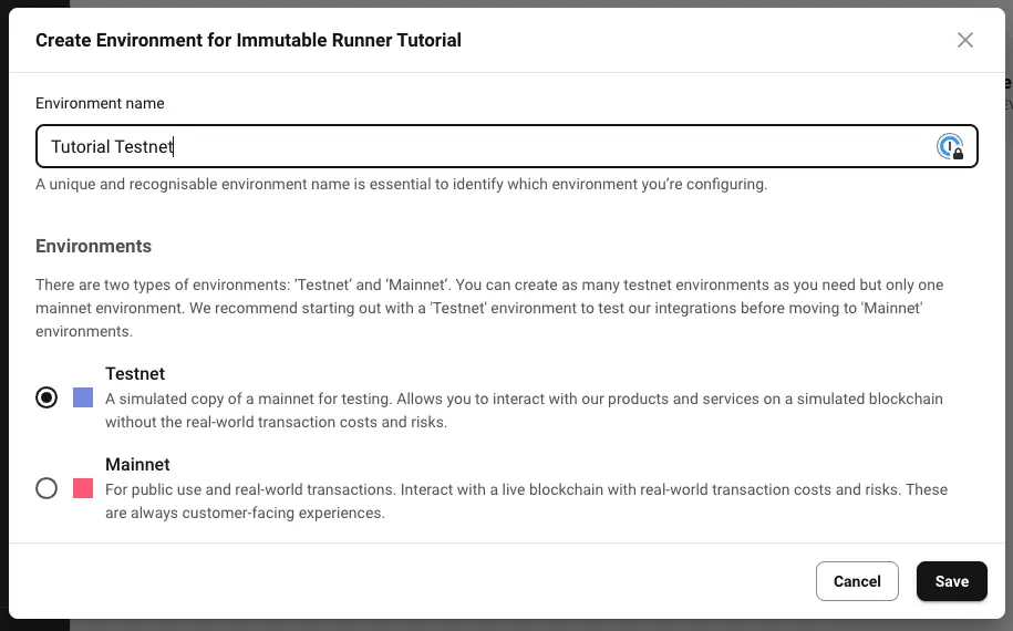 Hub create environment